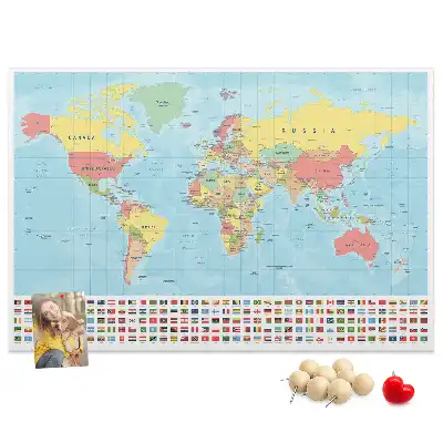 Nástenka do detskej izby Geografia mapa sveta