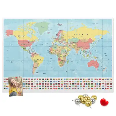 Nástenka do detskej izby Geografia mapa sveta