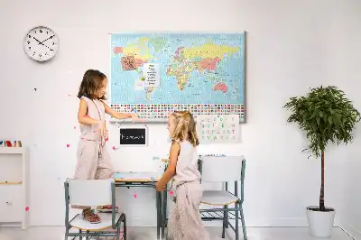 Nástenka do detskej izby Geografia mapa sveta