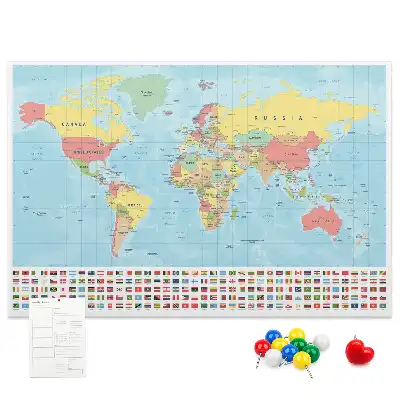 Nástenka do detskej izby Geografia mapa sveta