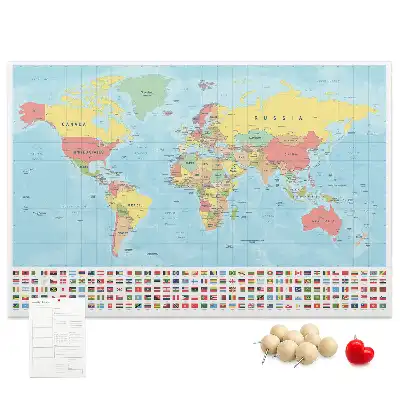 Nástenka do detskej izby Geografia mapa sveta