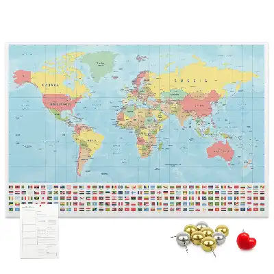 Nástenka do detskej izby Geografia mapa sveta