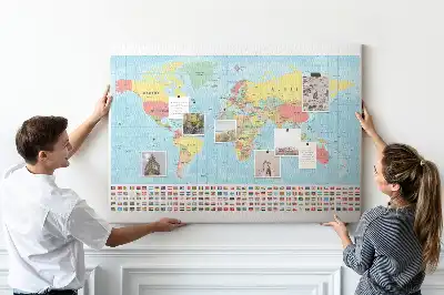 Nástenka do detskej izby Geografia mapa sveta