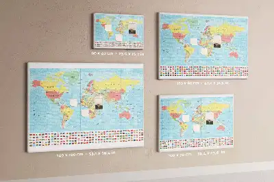 Nástenka do detskej izby Geografia mapa sveta