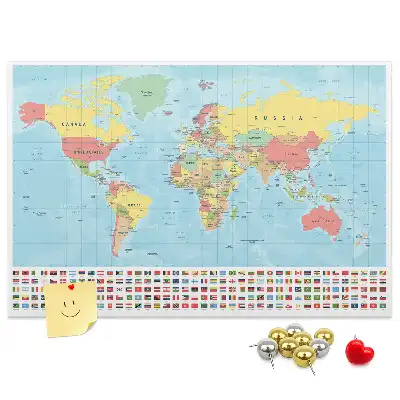 Nástenka do detskej izby Geografia mapa sveta