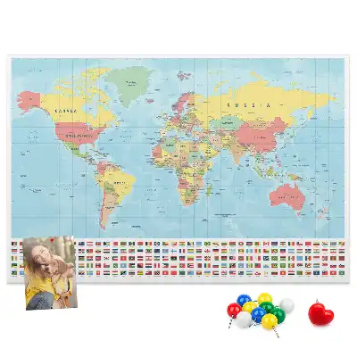 Nástenka do detskej izby Geografia mapa sveta