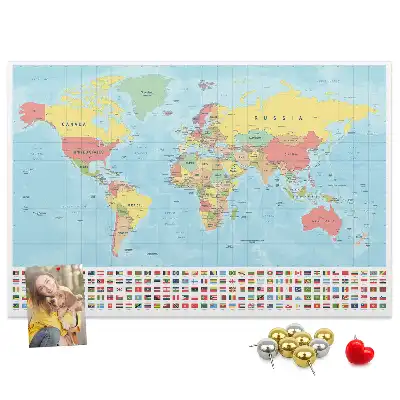 Nástenka do detskej izby Geografia mapa sveta
