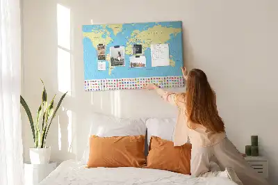 Korková nástenka Klasická mapa sveta