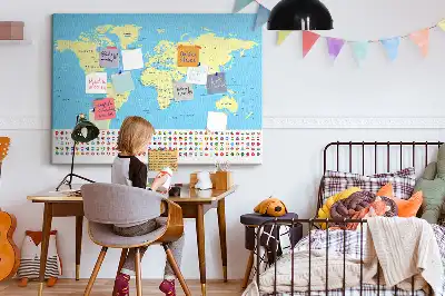Korková nástenka Klasická mapa sveta