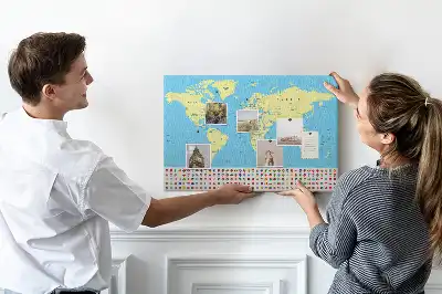 Korková nástenka Klasická mapa sveta