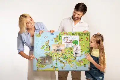 Korková nástenka Mapa sveta s vlajkami