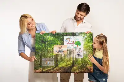 Nástenka do detskej izby S motívom lesa a východu slnka