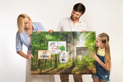 Nástenka do detskej izby S motívom lesa a východu slnka