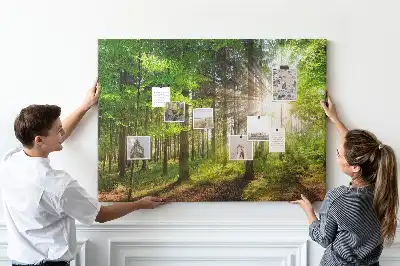 Nástenka do detskej izby S motívom lesa a východu slnka