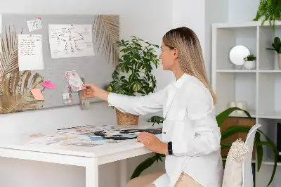 Korková nástenka s motívom tropickej botanickej flóry