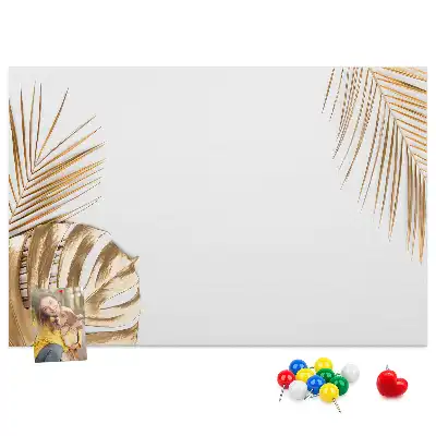 Korková nástenka s motívom tropickej botanickej flóry
