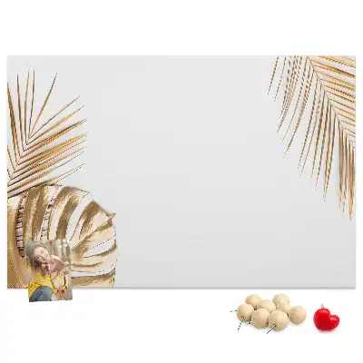 Korková nástenka s motívom tropickej botanickej flóry