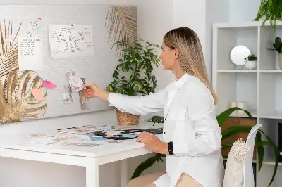 Korková nástenka s motívom tropickej botanickej flóry
