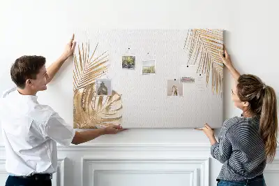 Korková nástenka s motívom tropickej botanickej flóry