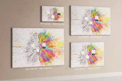Nástenka do detskej izby Kreatívna myseľ s grafikou