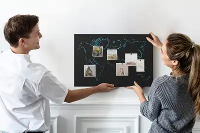 Nástenka do detskej izby Kontúry mapy sveta