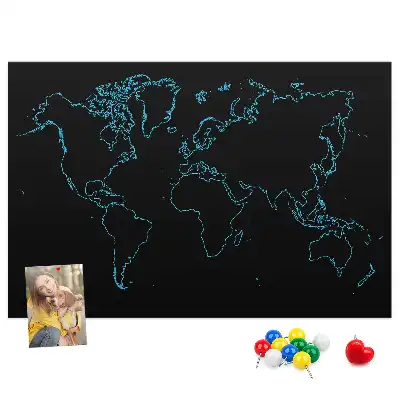Nástenka do detskej izby Kontúry mapy sveta