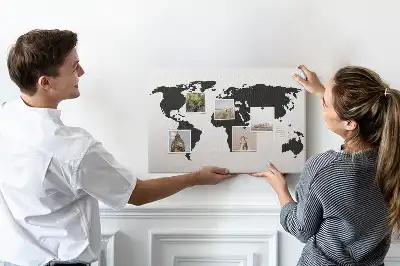 Nástenka do detskej izby Tmavý obrys kontinentov