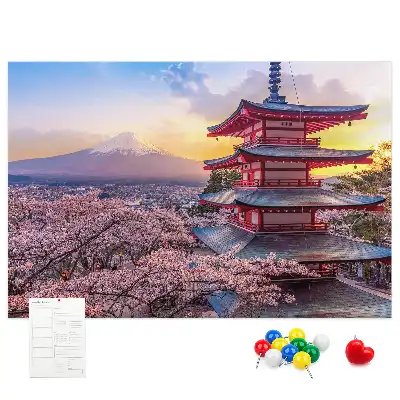 Korková nástenka Japonské staviteľstvo