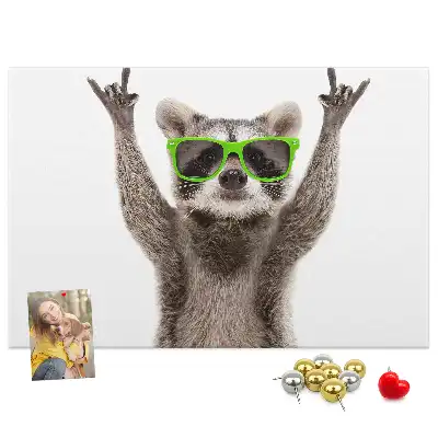 Nástenka do detskej izby Mýval s okuliarmi