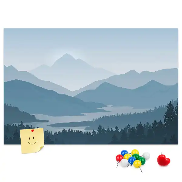 Nástenka do detskej izby s motívom panorámy horského pásma