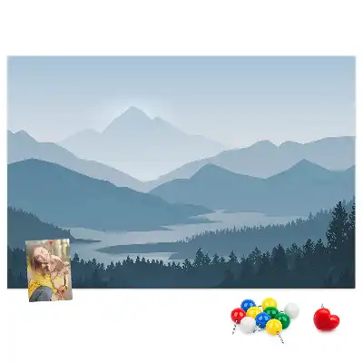 Nástenka do detskej izby s motívom panorámy horského pásma