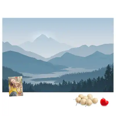 Nástenka do detskej izby s motívom panorámy horského pásma