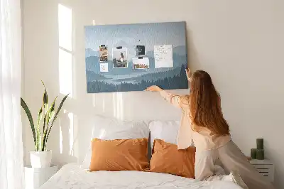 Nástenka do detskej izby s motívom panorámy horského pásma