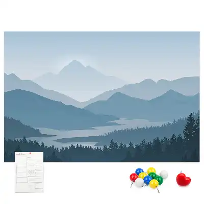 Nástenka do detskej izby s motívom panorámy horského pásma