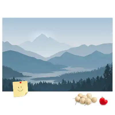 Nástenka do detskej izby s motívom panorámy horského pásma