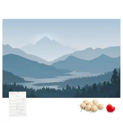 Nástenka do detskej izby s motívom panorámy horského pásma