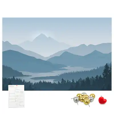 Nástenka do detskej izby s motívom panorámy horského pásma