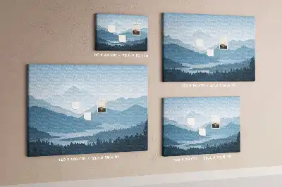 Nástenka do detskej izby s motívom panorámy horského pásma