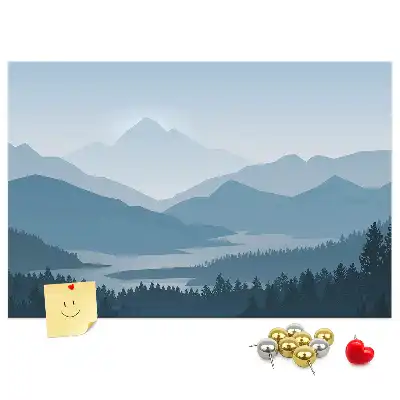 Nástenka do detskej izby s motívom panorámy horského pásma