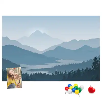 Nástenka do detskej izby s motívom panorámy horského pásma