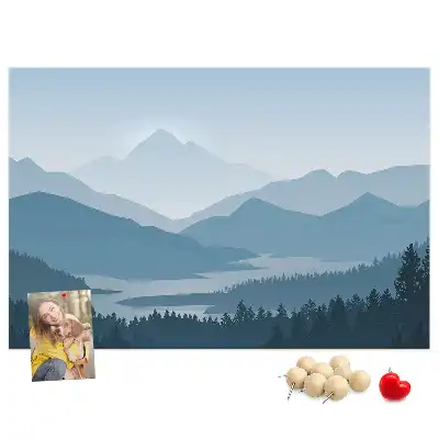 Nástenka do detskej izby s motívom panorámy horského pásma