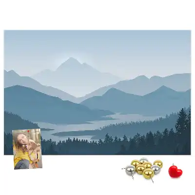 Nástenka do detskej izby s motívom panorámy horského pásma
