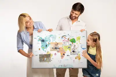 Korková nástenka Zvieratá na kontinentoch