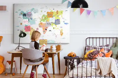 Korková nástenka Zvieratá na kontinentoch