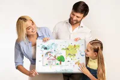 Korková nástenka Zvieratá na kontinentoch