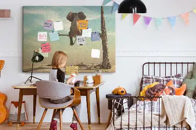 Nástenná nástenka do detskej izby Slon na strome