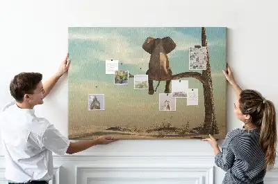 Nástenná nástenka do detskej izby Slon na strome