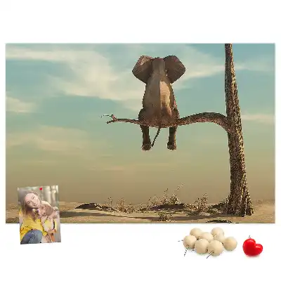 Nástenná nástenka do detskej izby Slon na strome