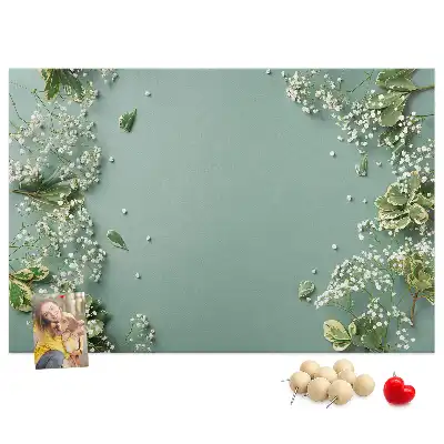 Korková nástenka Jemné kvety