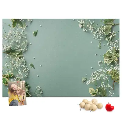 Korková nástenka Jemné kvety